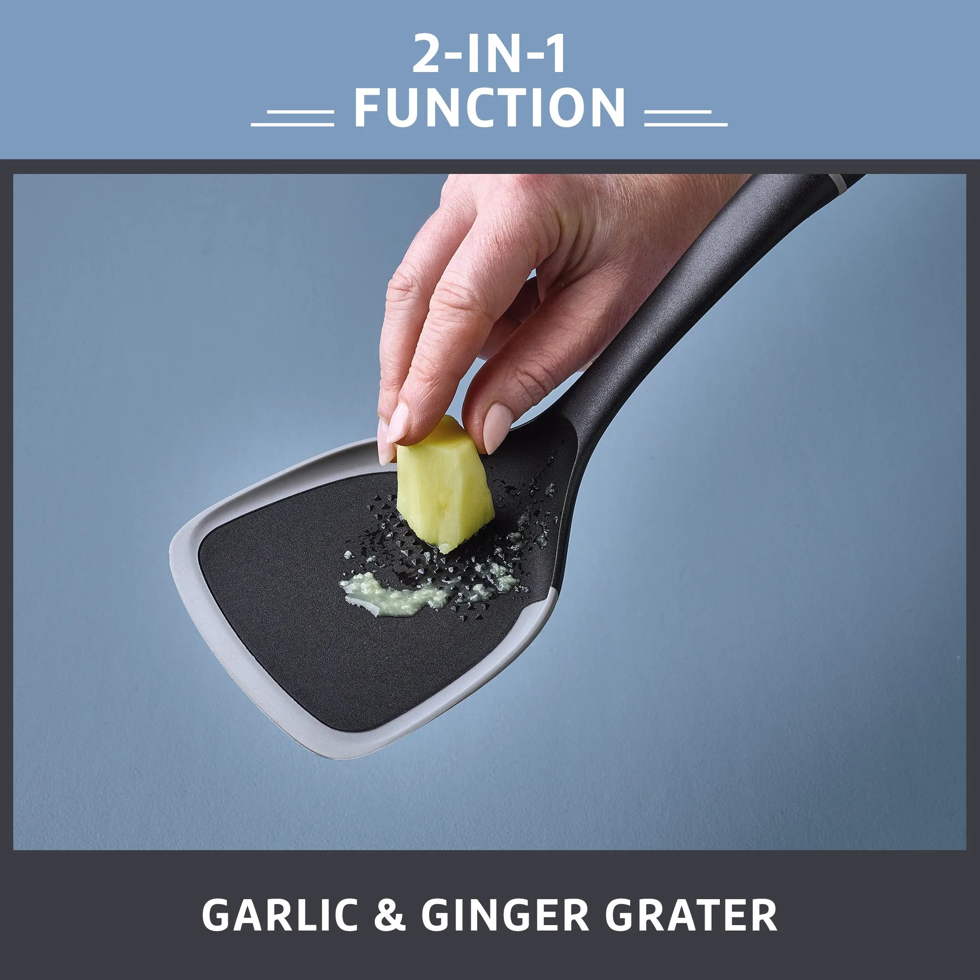 2-in-1 Kitchen Utensil - Solid Turner with Grater