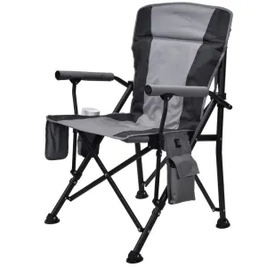 2024 Heated Camping Chair for Adults, Heats Back and Seat, 3 Heat Levels, Fully Padded Heated Folding Chair for Outdoor Sports, Battery NOT Included