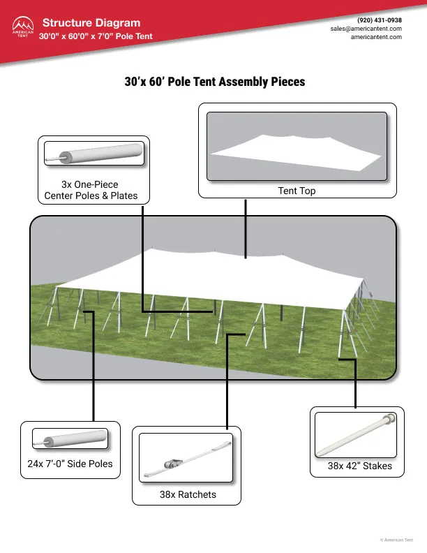 30x60 Pole Tent