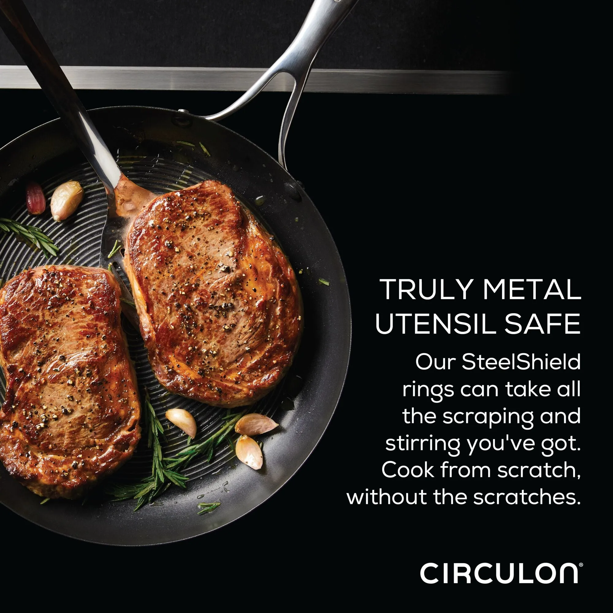 8" & 10.25" Hybrid Stainless Steel Open Frying Pans