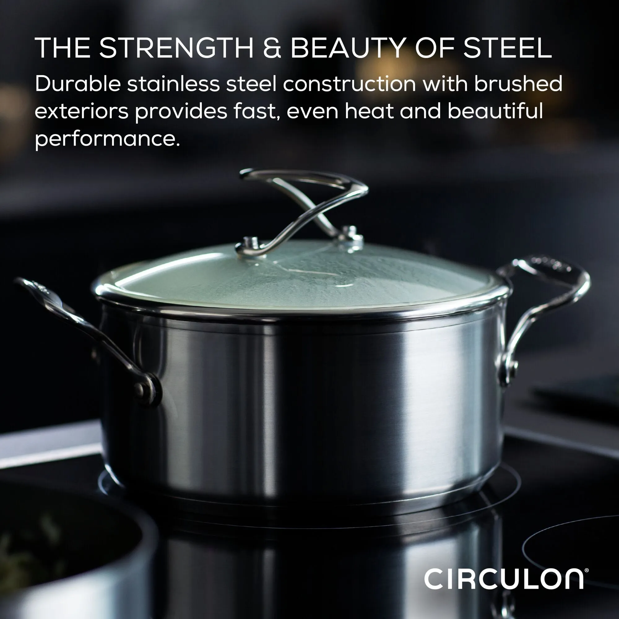 8" & 10.25" Hybrid Stainless Steel Open Frying Pans