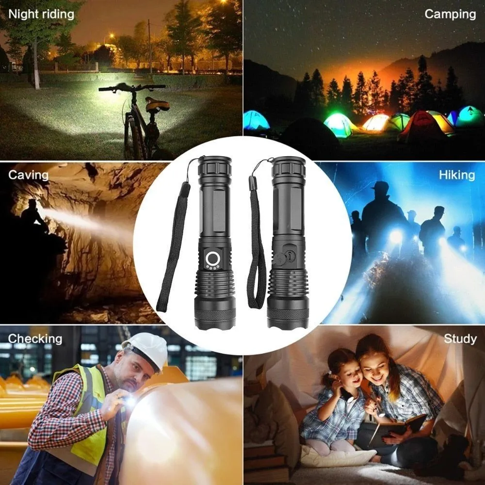 90000 lumens XLamp xhp70.2 hunting most powerful led flashlight