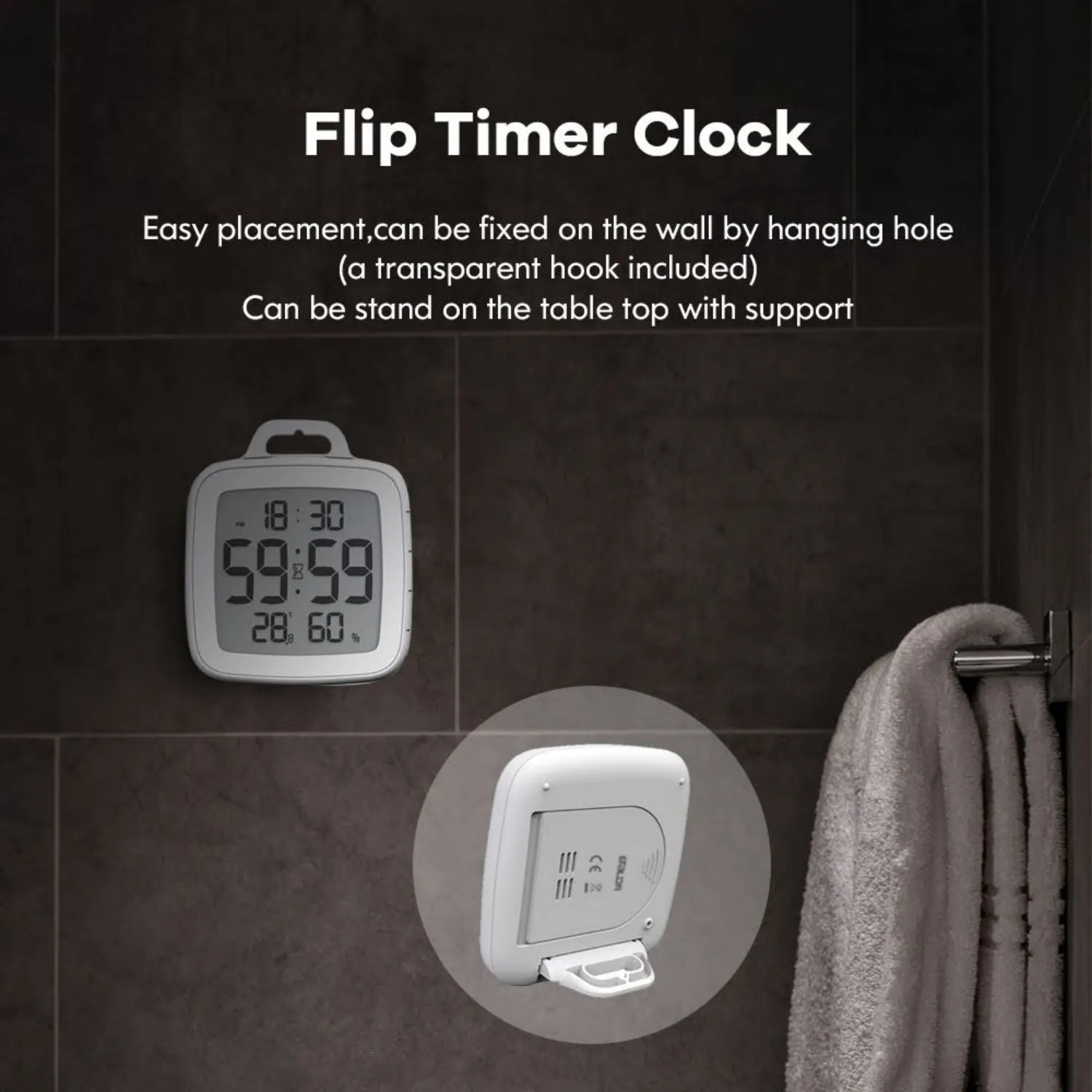 BALDR Digital Shower Clock with Timer