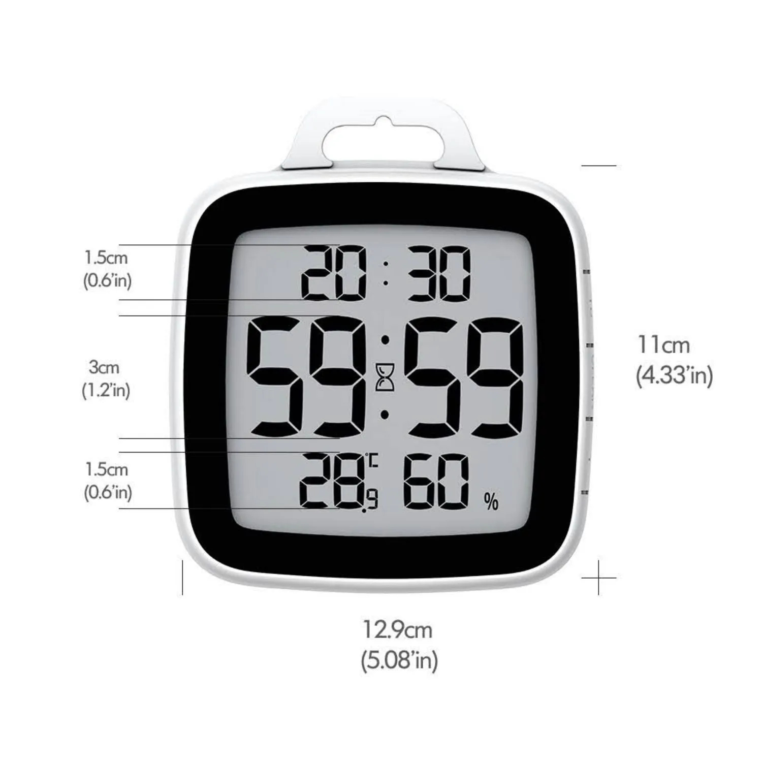 BALDR Digital Shower Clock with Timer