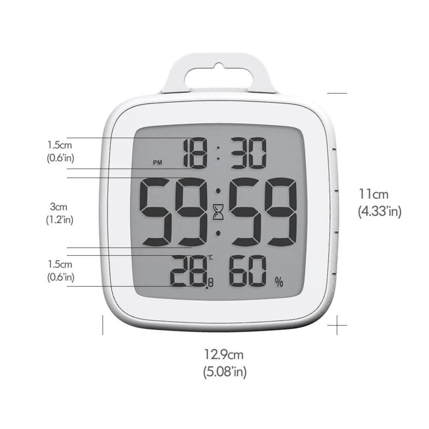 BALDR Digital Shower Clock with Timer