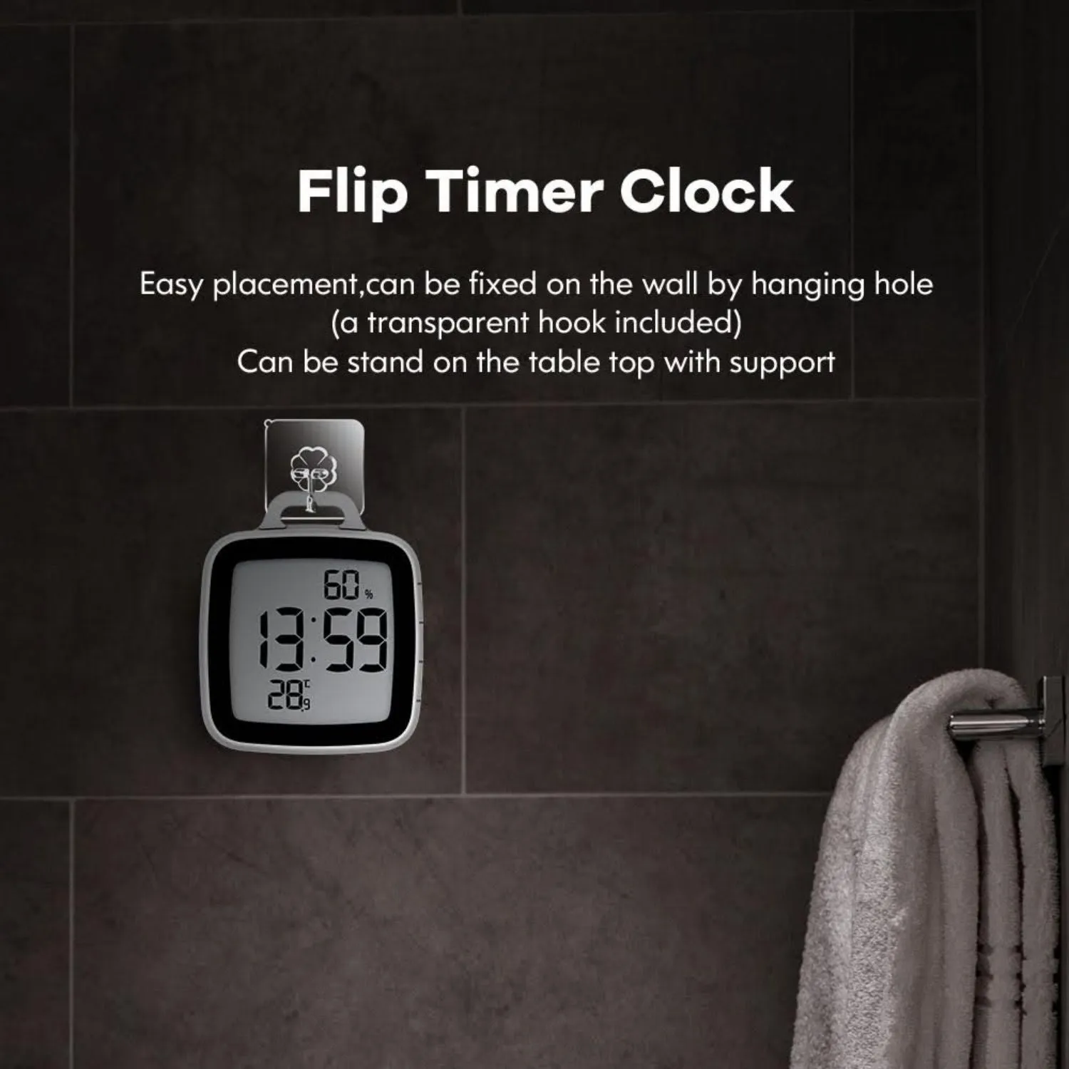 BALDR Digital Shower Clock with Timer