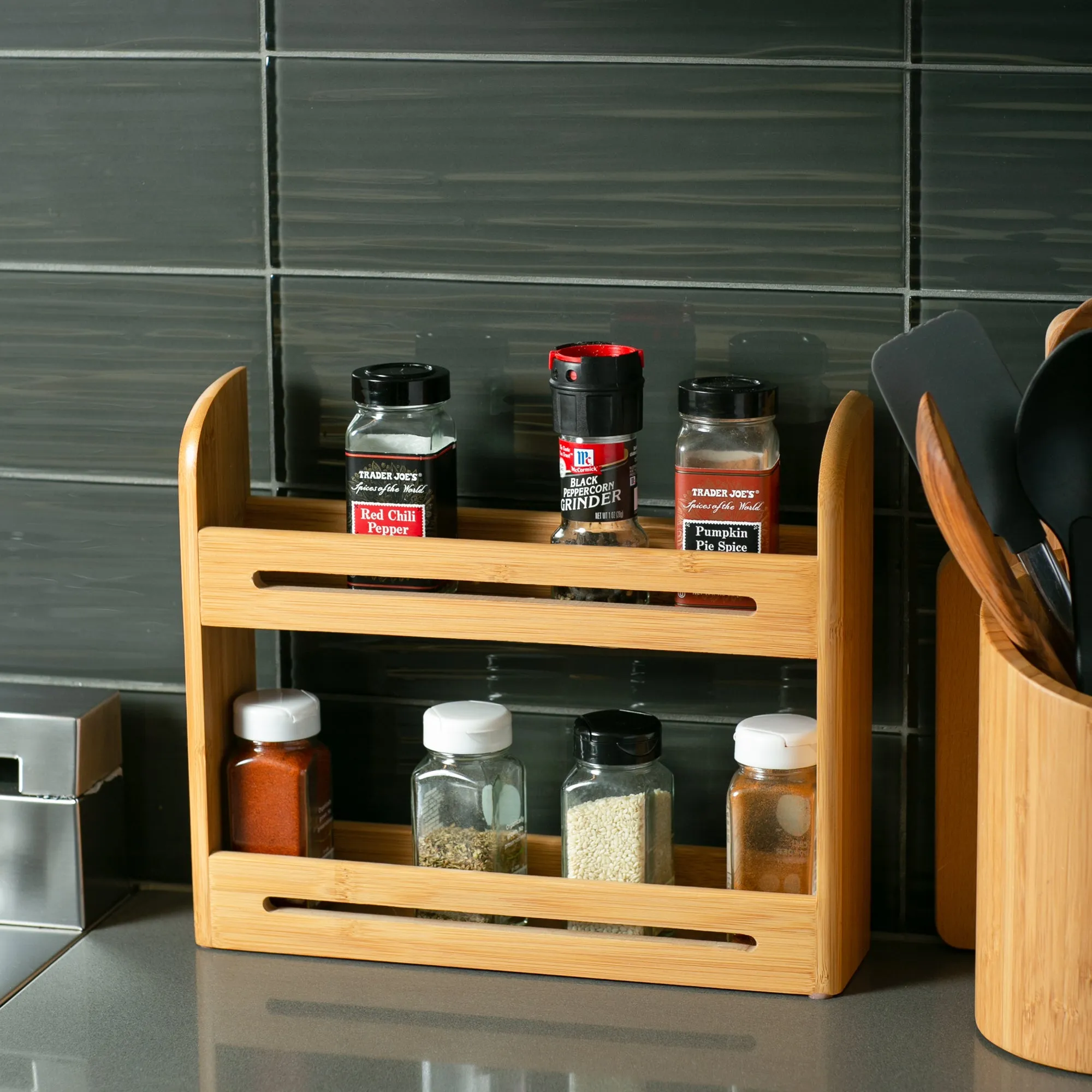 Bamboo Spice Rack (No Jars)