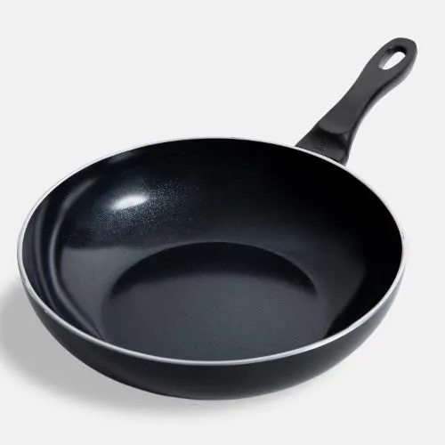 Bk Vivid Non-stick 28cm/3.7 Litre Wok, Black - Oven Safe