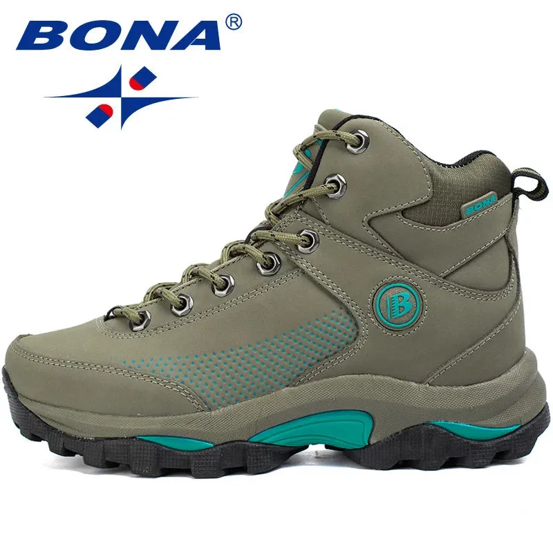 BONA Womens Wear-Resistant High-Top Hiking Boots