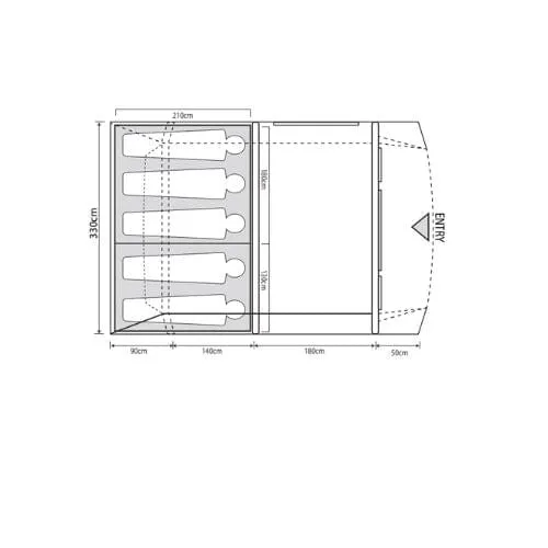 Camp Star 500 5 Man Air Tent