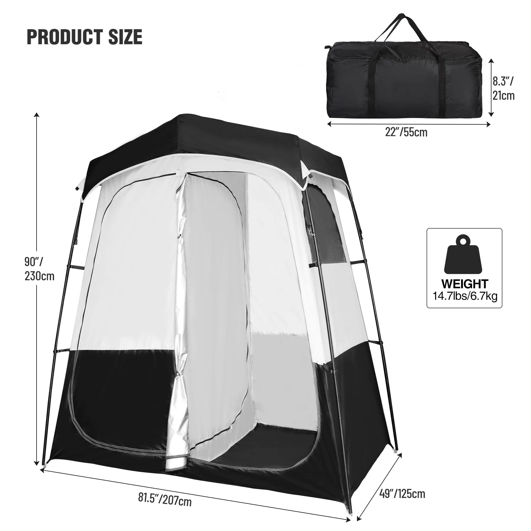 Camping Shower Tent 1/2-Rooms