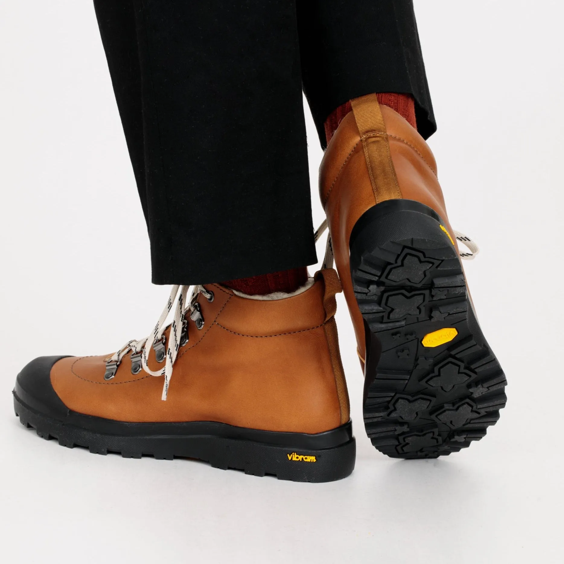 Catskill Vibram Boot Cognac Merino