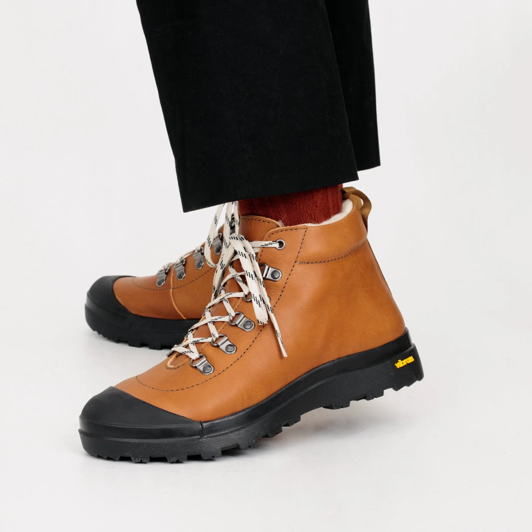 Catskill Vibram Boot Cognac Merino