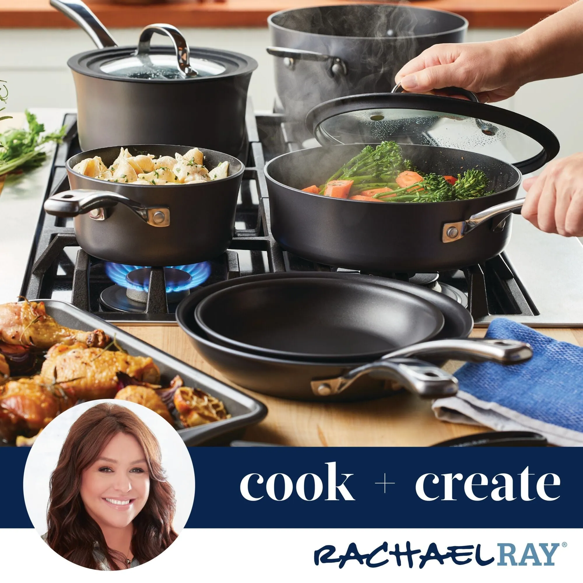 Cook   Create Hard Anodized Nonstick Cookware Sets