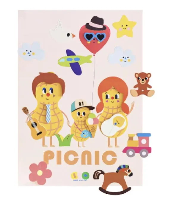 Creative Play Bath Stickers & Poster Set - Picnic