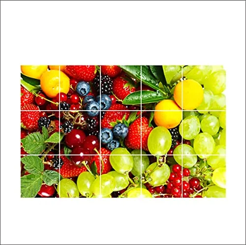 Divine Decoration Fresh Fruits Juice Wall Poater for Kitchen Wall Sticker (46 cm x 69 cm)