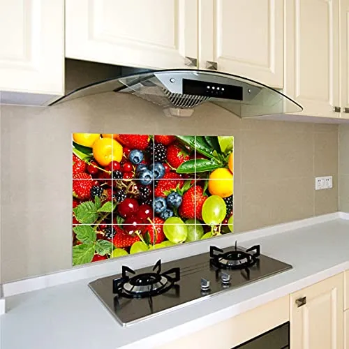 Divine Decoration Fresh Fruits Juice Wall Poater for Kitchen Wall Sticker (46 cm x 69 cm)