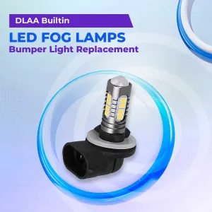 DLAA Builtin LED Fog Lamps Bumper Light Replacement - HD 881-LED - Bright SMD LED | Waterproof Lamps