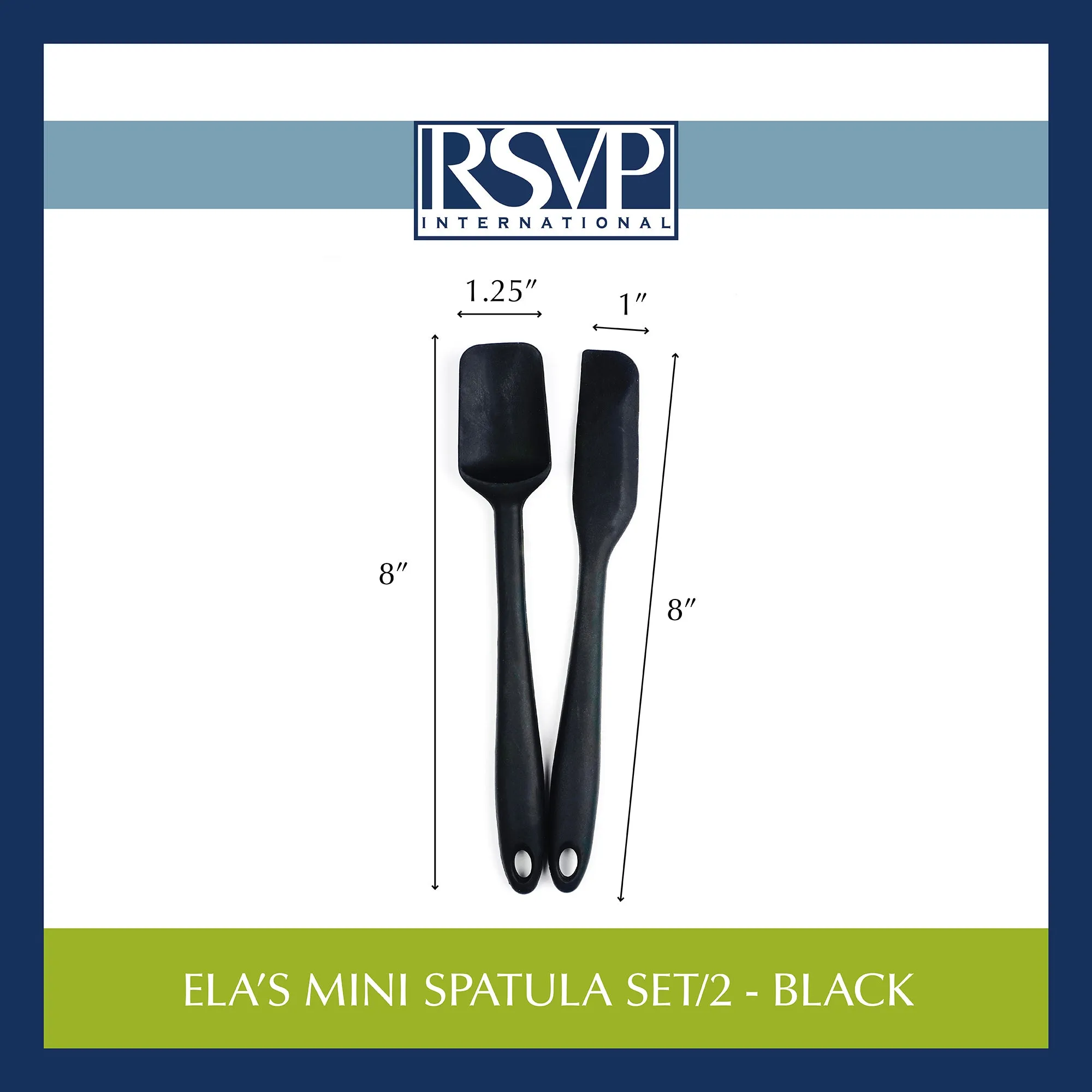 Ela's Mini Spatula Set of 2 - Black