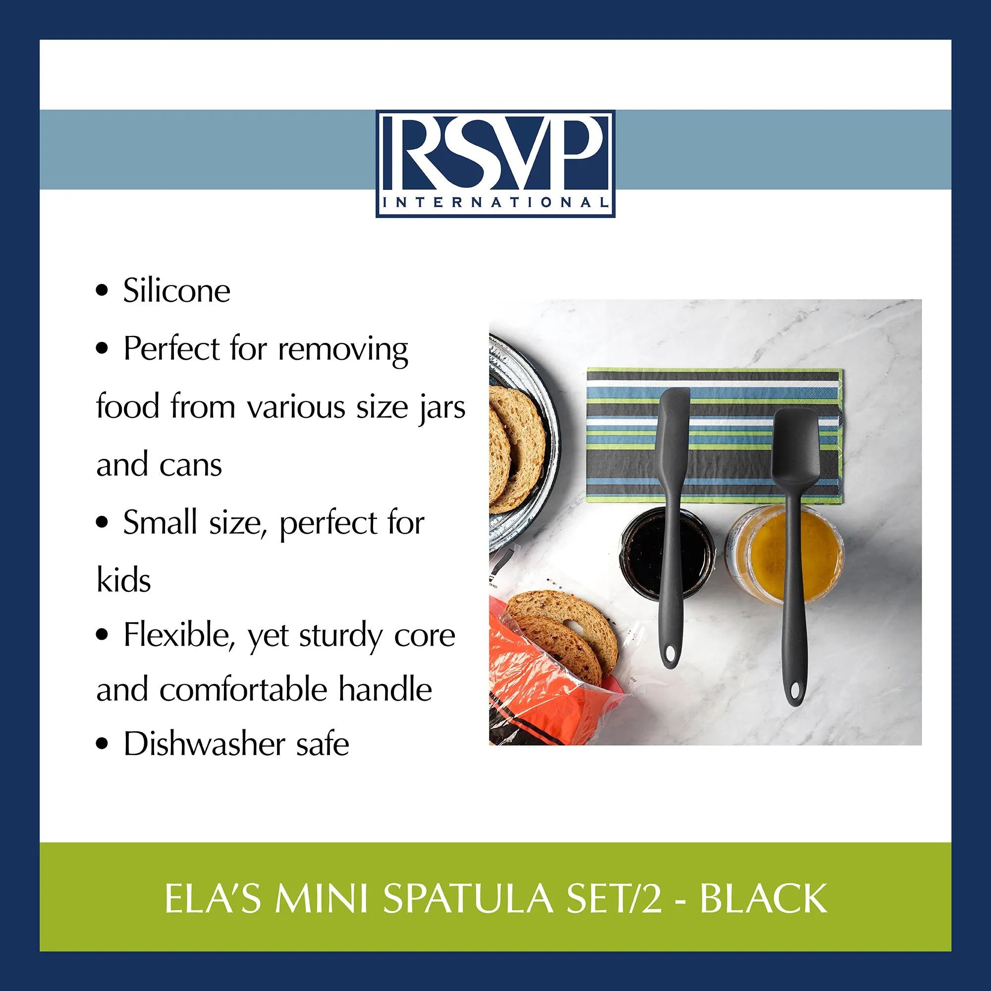 Ela's Mini Spatula Set of 2 - Black