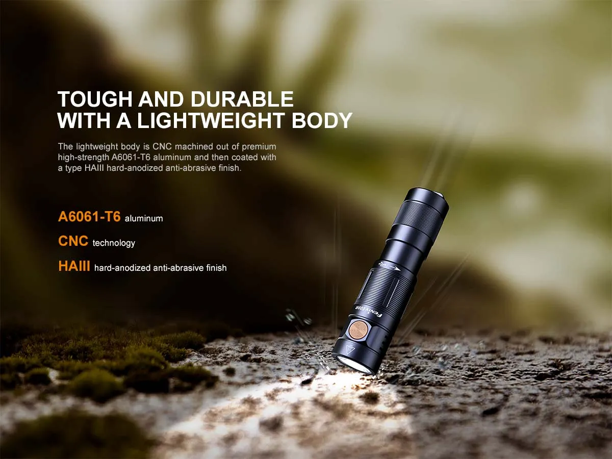 FENIX E09R 600 LUMEN RECHARGEABLE EDC FLASHLIGHT