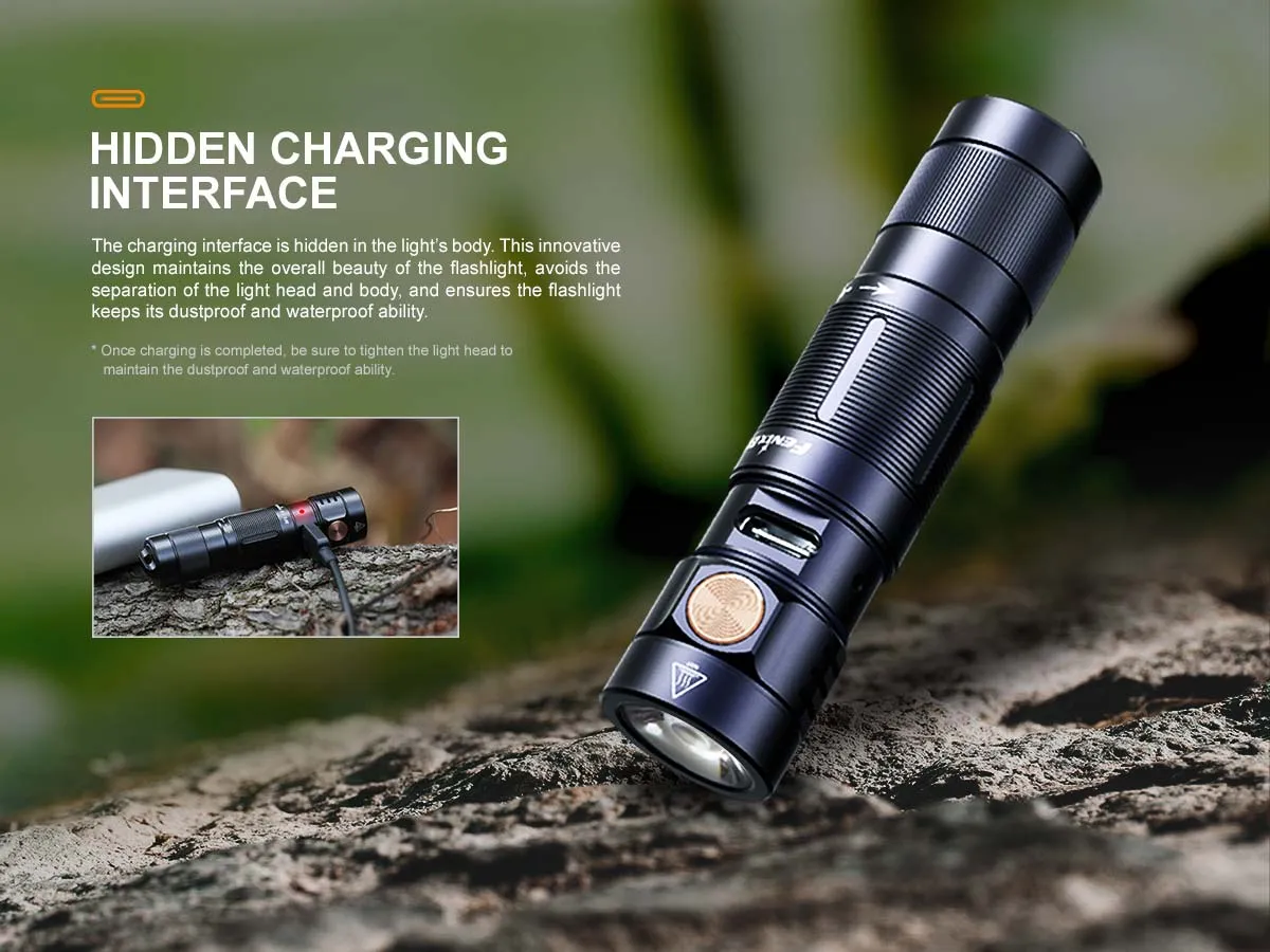 FENIX E09R 600 LUMEN RECHARGEABLE EDC FLASHLIGHT