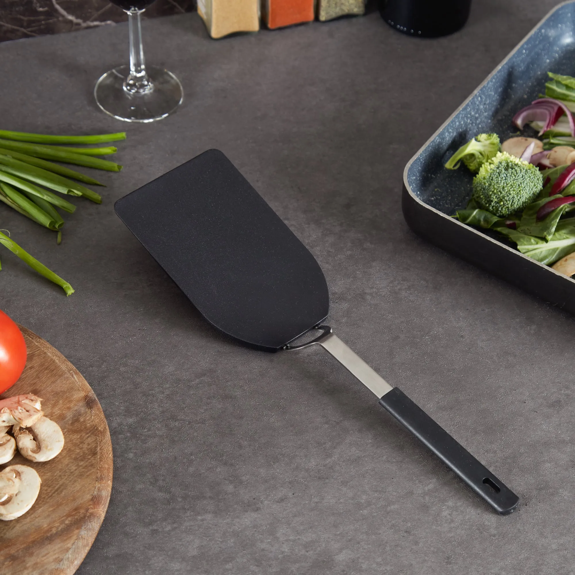 Flexible Nylon Spatula - Large - Black