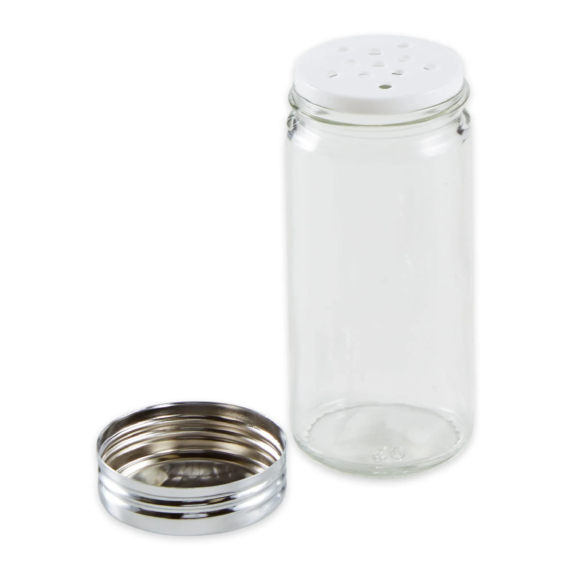 Glass Bottle - Round - Chrome Lid - 3Oz