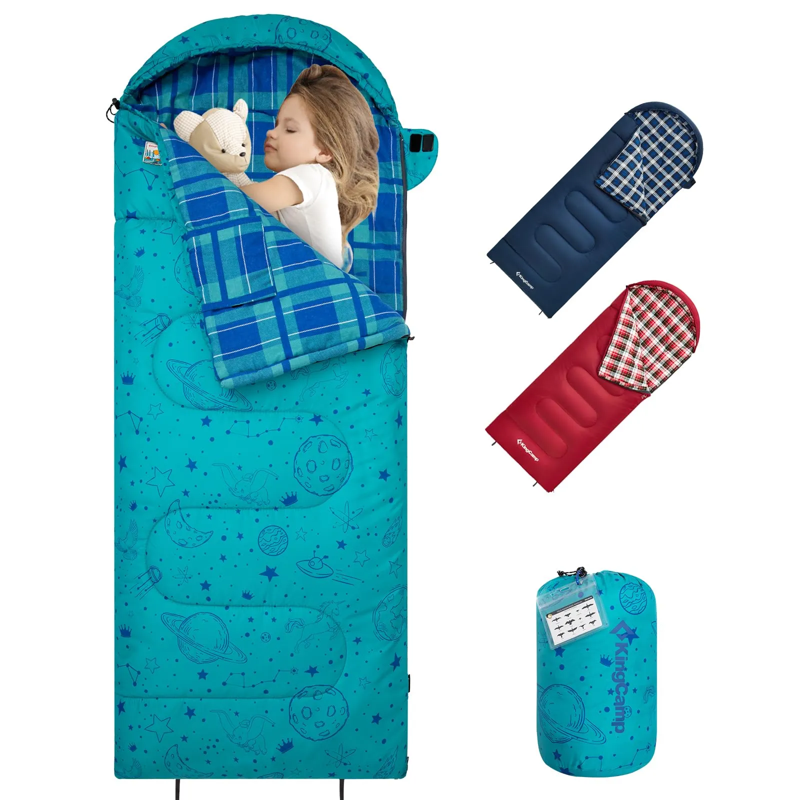 KingCamp Galaxy Zoo C 300 Flannel  Kids' Sleeping Bag