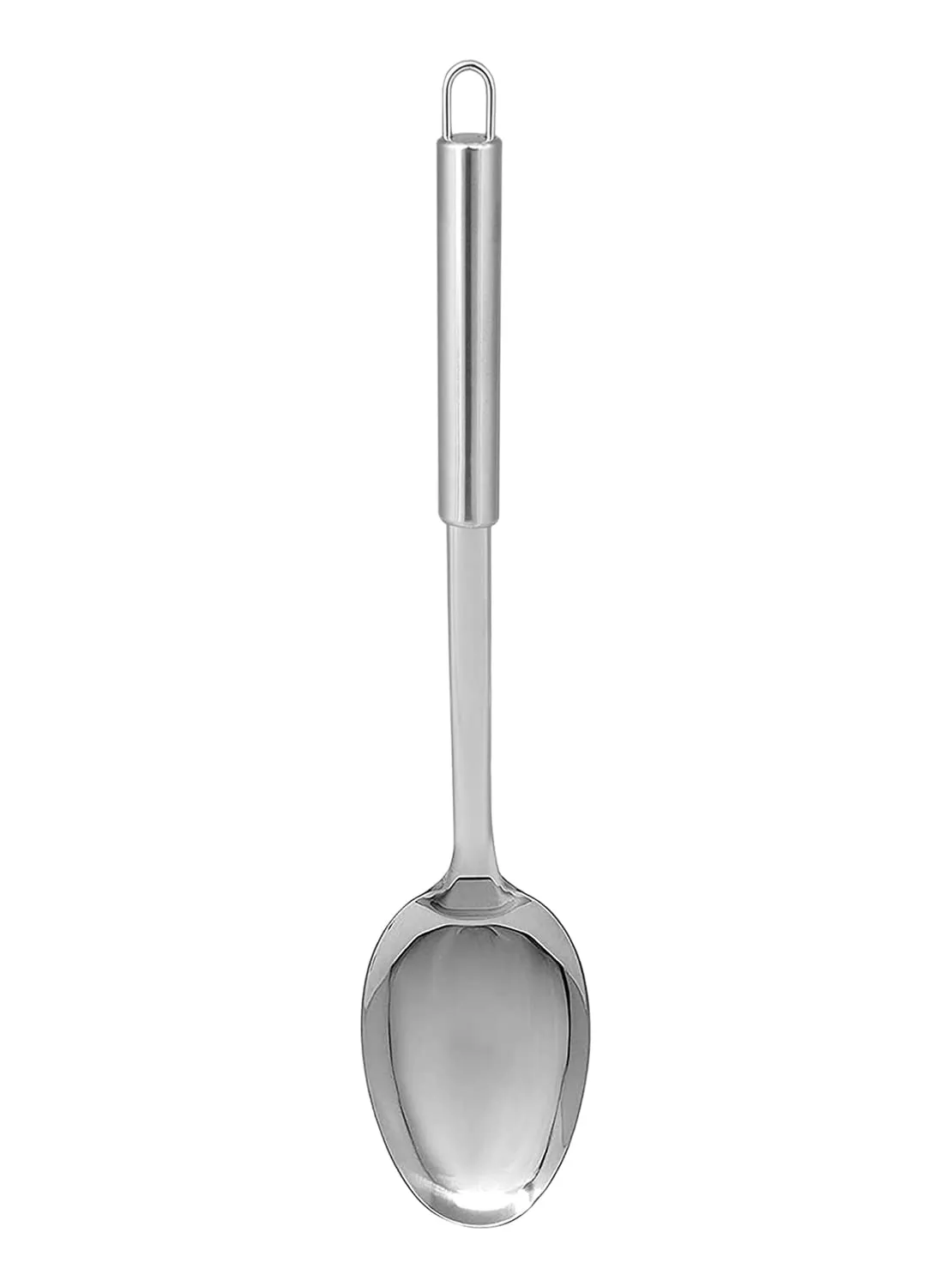 Kuber Industries Spoon|Stainless Steel Cooking Spoon|Serving Spoon|Kitchen Spoon|Nonstick Chamach for Kitchen|7 cm (Silver)