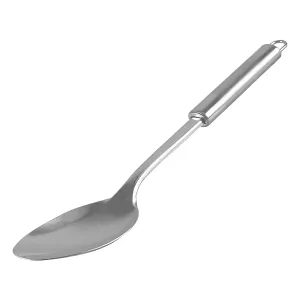 Kuber Industries Spoon|Stainless Steel Cooking Spoon|Serving Spoon|Kitchen Spoon|Nonstick Chamach for Kitchen|7 cm (Silver)