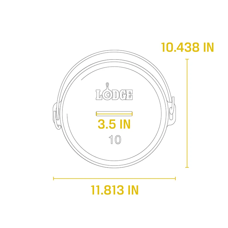 Lodge Cast Iron Deep Camp Dutch Oven - 5 Quart 10 Inch