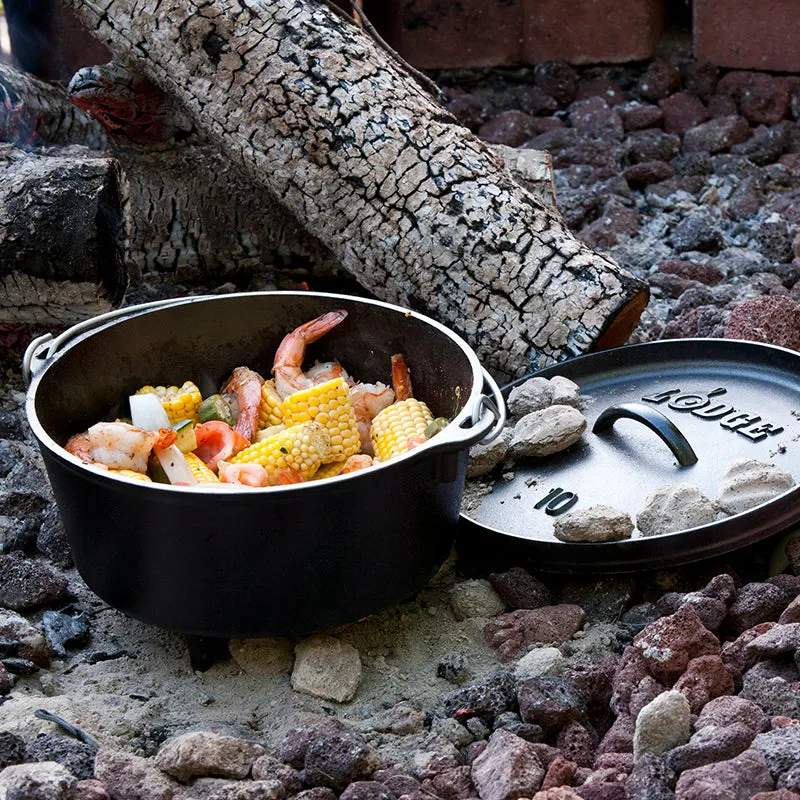 Lodge Cast Iron Deep Camp Dutch Oven - 5 Quart 10 Inch