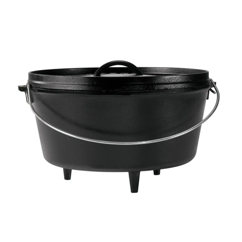 Lodge Cast Iron Deep Camp Dutch Oven - 5 Quart 10 Inch