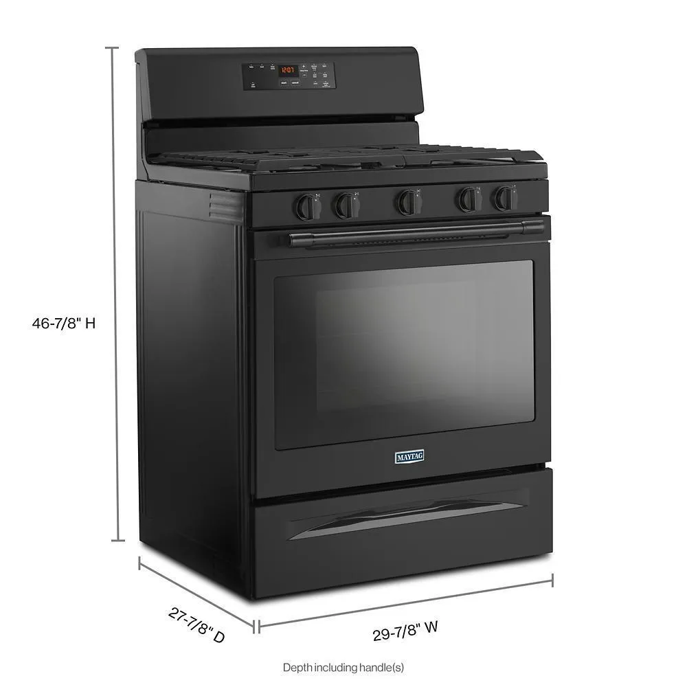 Maytag MGR6600FB 30-inch Wide Gas Range With 5th Oval Burner - 5.0 Cu. Ft.