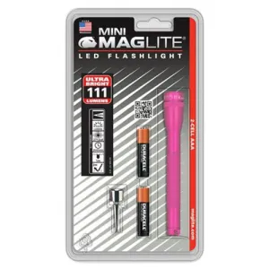 Mini Maglite AAA LED - 111 Lumens,  Compact, Hot Pink Color, 2 AAA Cell Alkaline