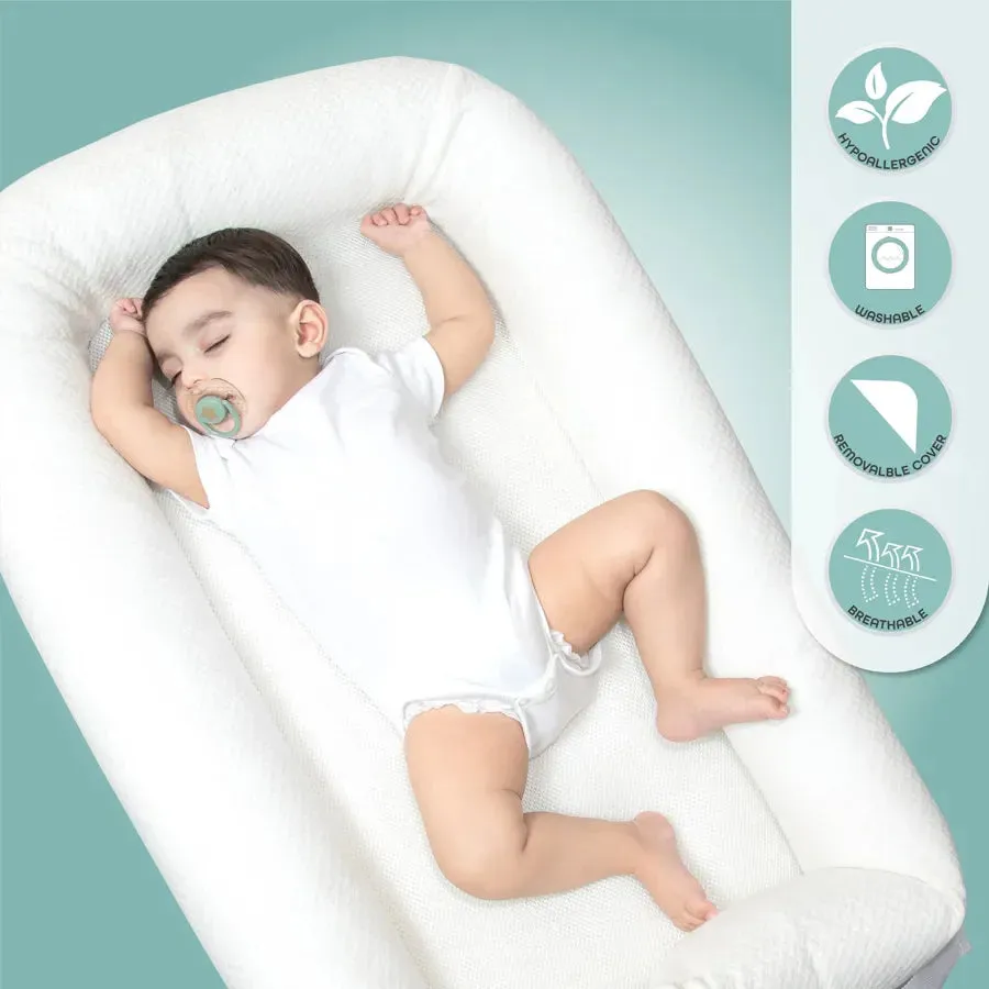 Moon - Organic Baby Nest (White)