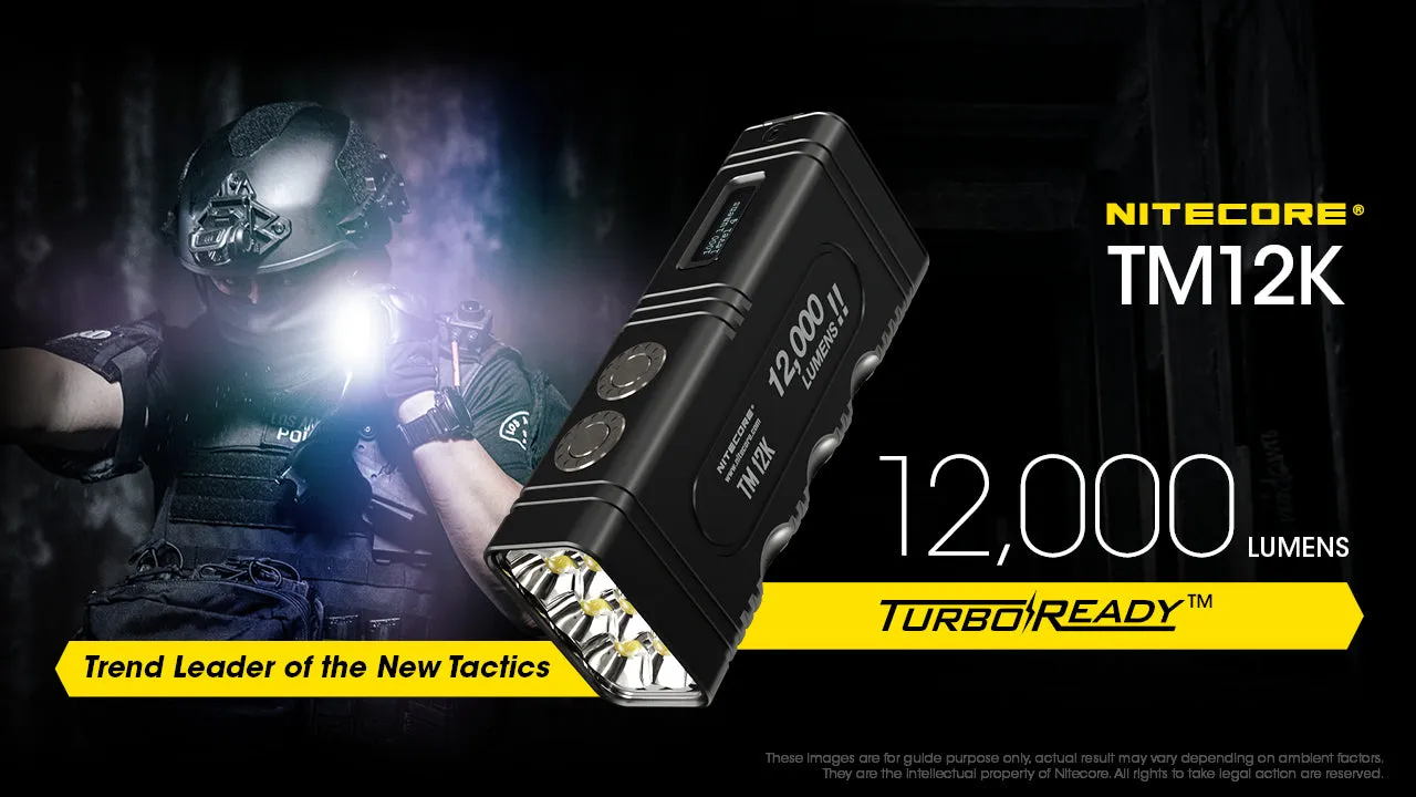 NITECORE 12000 LUMENS RECHARGEABLE FLASHLIGHT (TM12K)