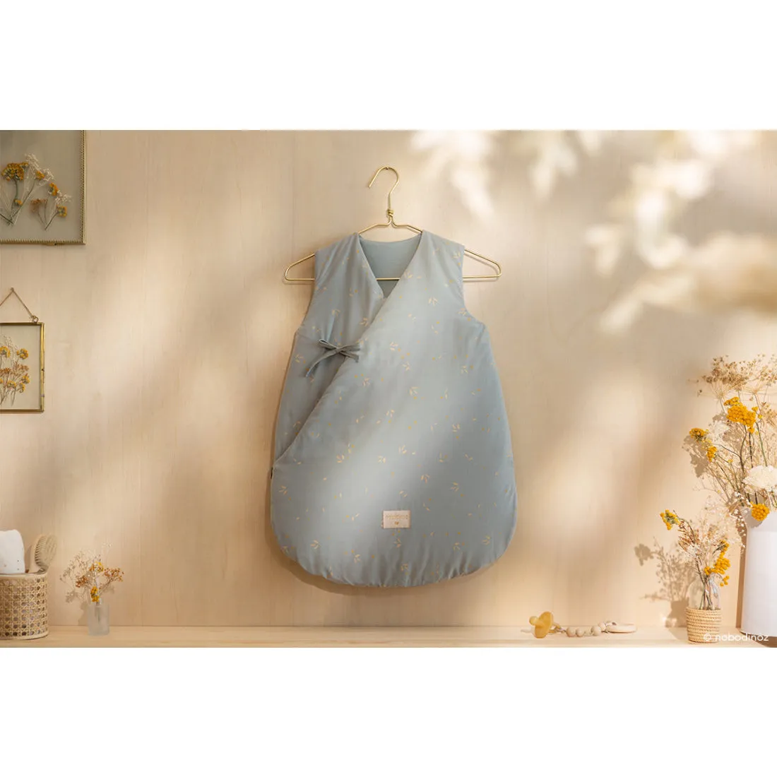 nobodinoz New Cloud Winter Sleeping Bag Willow Soft Blue