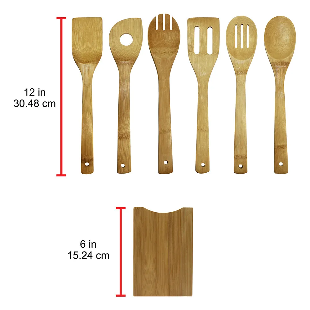 Oceanstar 7 Piece Bamboo Cooking Utensil Set