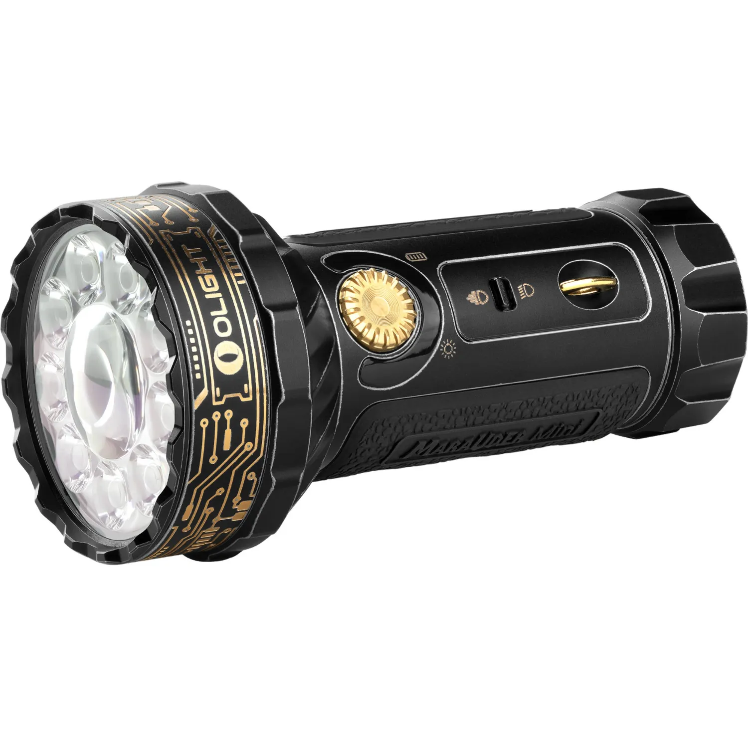 Olight Marauder Mini Powerful Led Flashlight Golden Black (Special Edition Case)