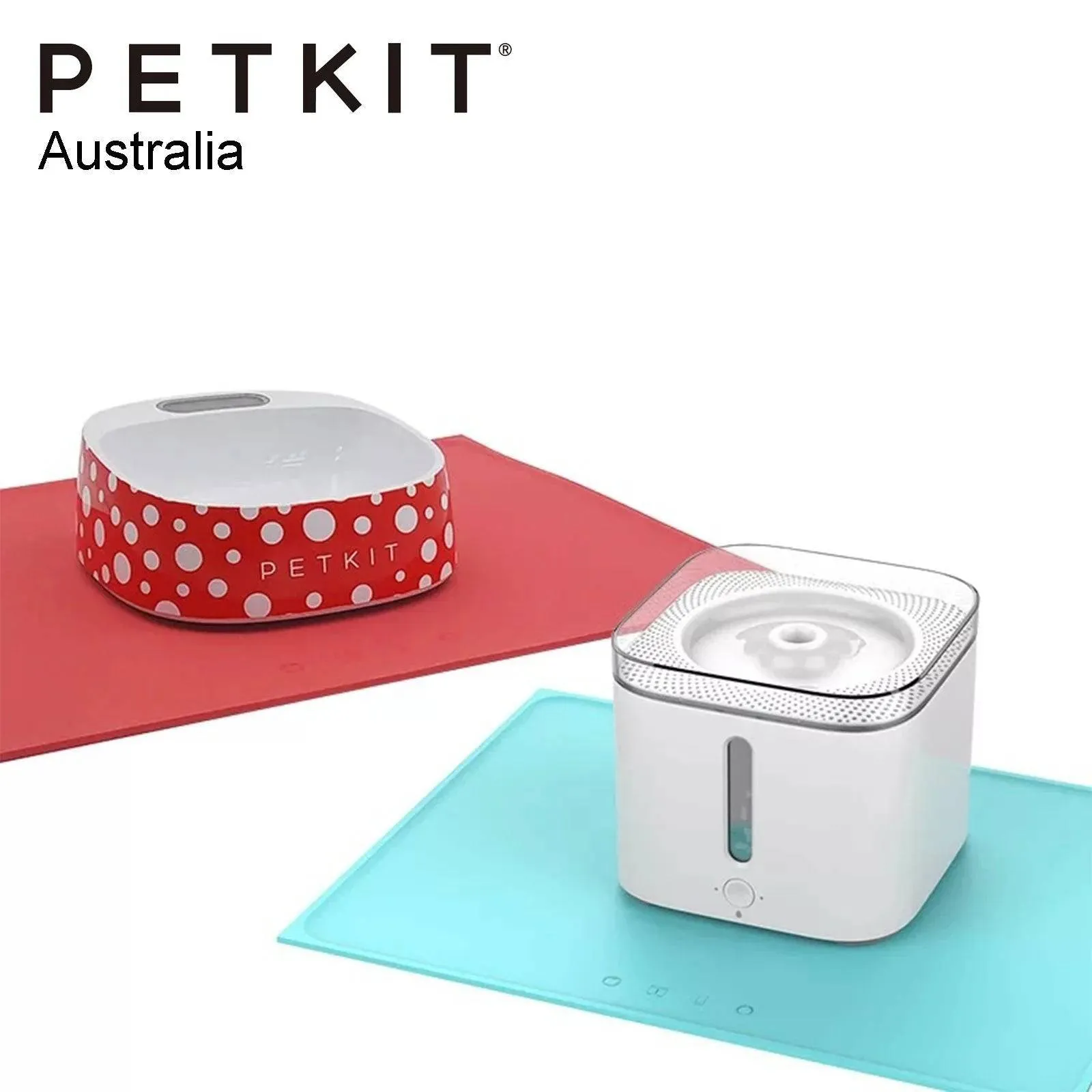 PETKIT |  Pet Food & Water Anti-slip Mat - Grey/White or Blue