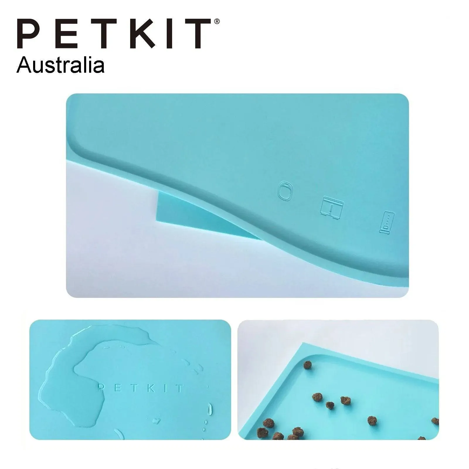 PETKIT |  Pet Food & Water Anti-slip Mat - Grey/White or Blue