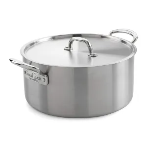 Samuel Groves Stainless Steel Brushed Triply Casserole Pan with Lid