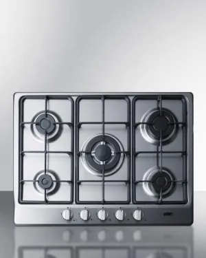 Summit GC527SS 27" Wide 5-burner Gas Cooktop