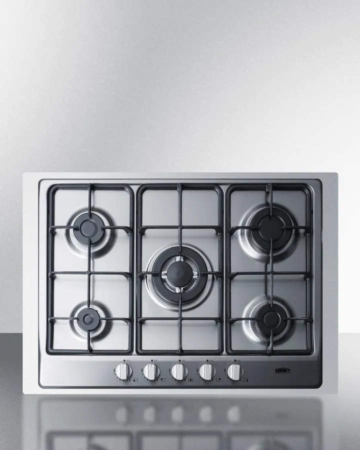 Summit GC527SSTK30 30" Wide 5-burner Gas Cooktop