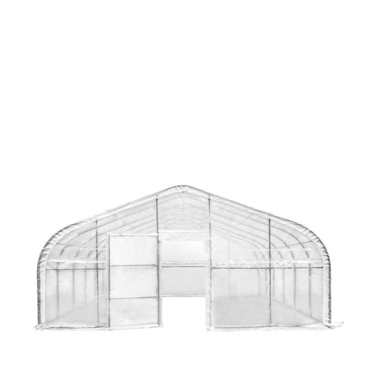 TMG Industrial 20’ x 30’ Tunnel Greenhouse Grow Tent w/12 Mil Ripstop Leno Mesh Cover, Cold Frame, Roll-up Windows, Peak Ceiling Roof, TMG-GH2030