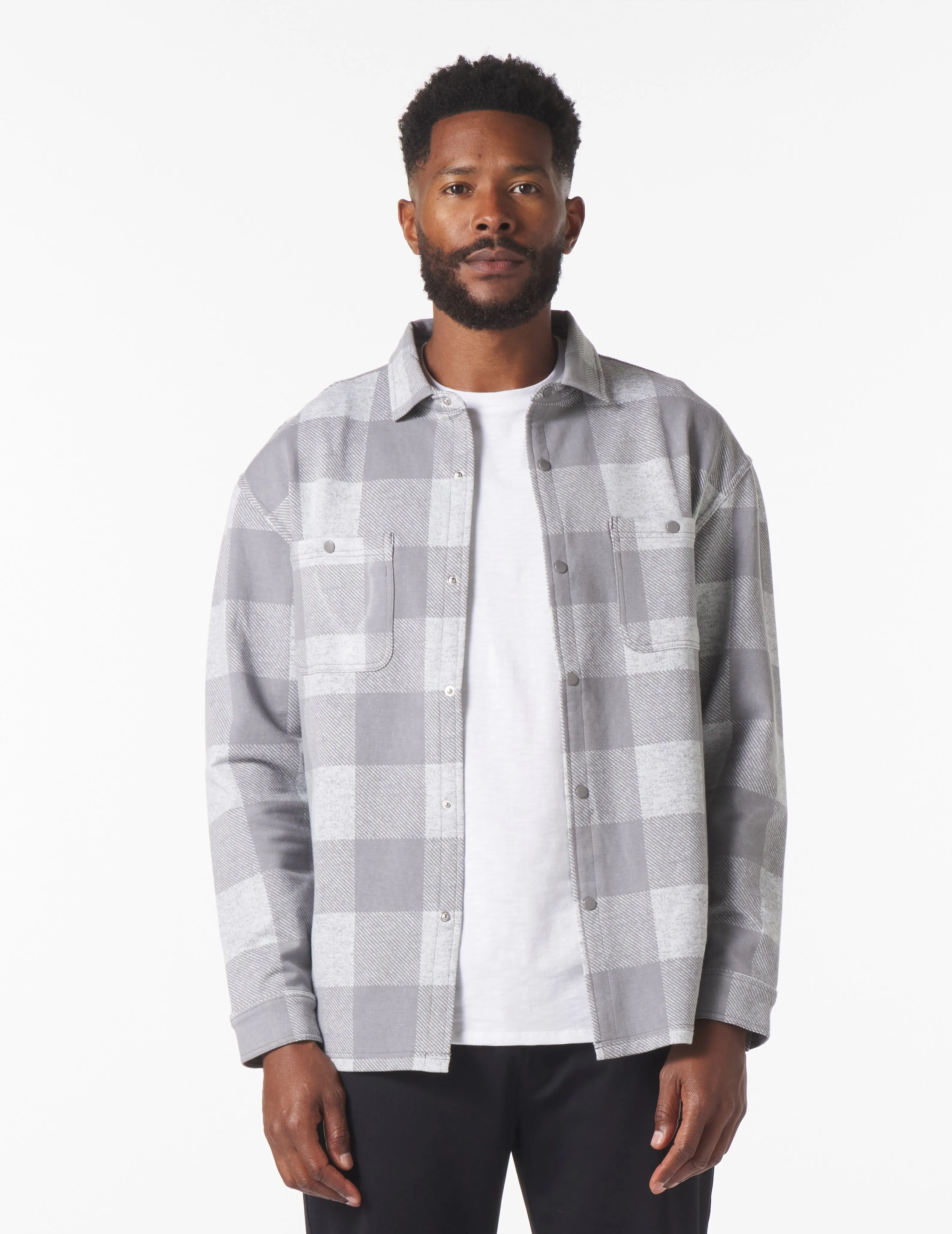 Trek Shirt: Ash Grey Plaid