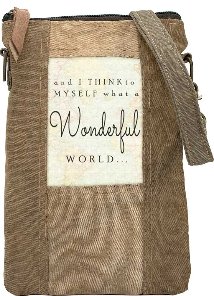 Vintage Addiction - Wonderful World Recycled Tent Crossbody