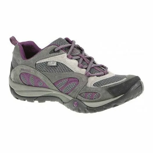 Womens Merrell Azura Waterproof Ladies Walking Shoe Grey Purple Womens Shoes